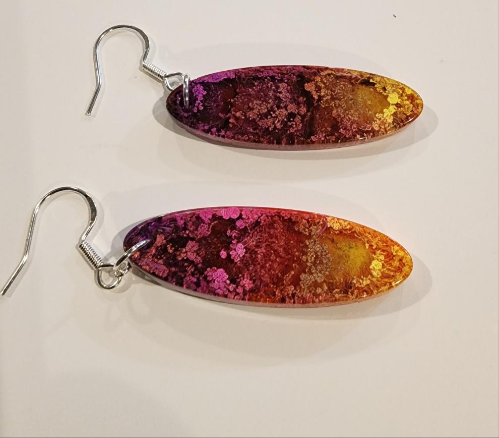 Colorful artsy earrings