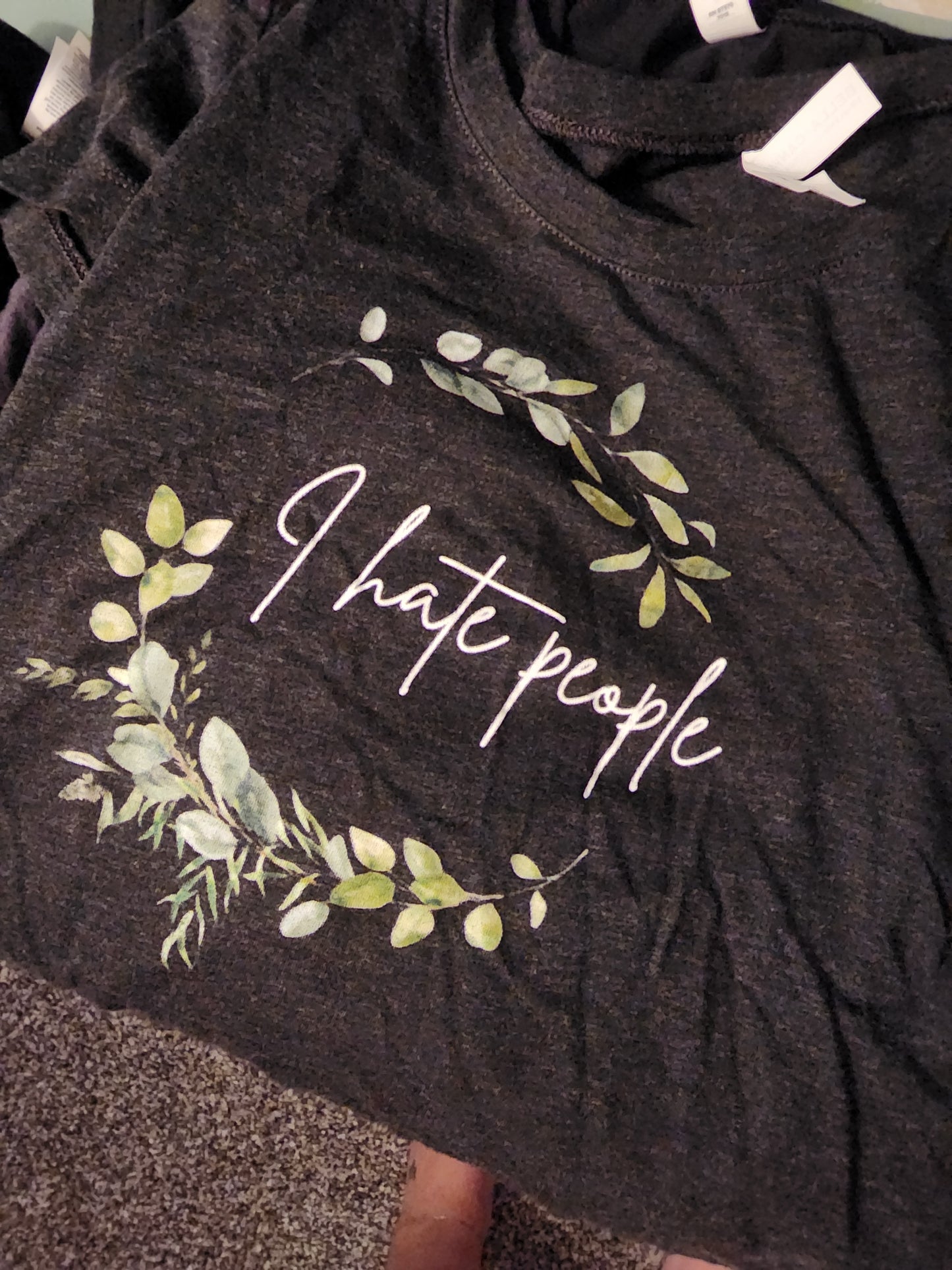 I hate people- Womens Scoop neck