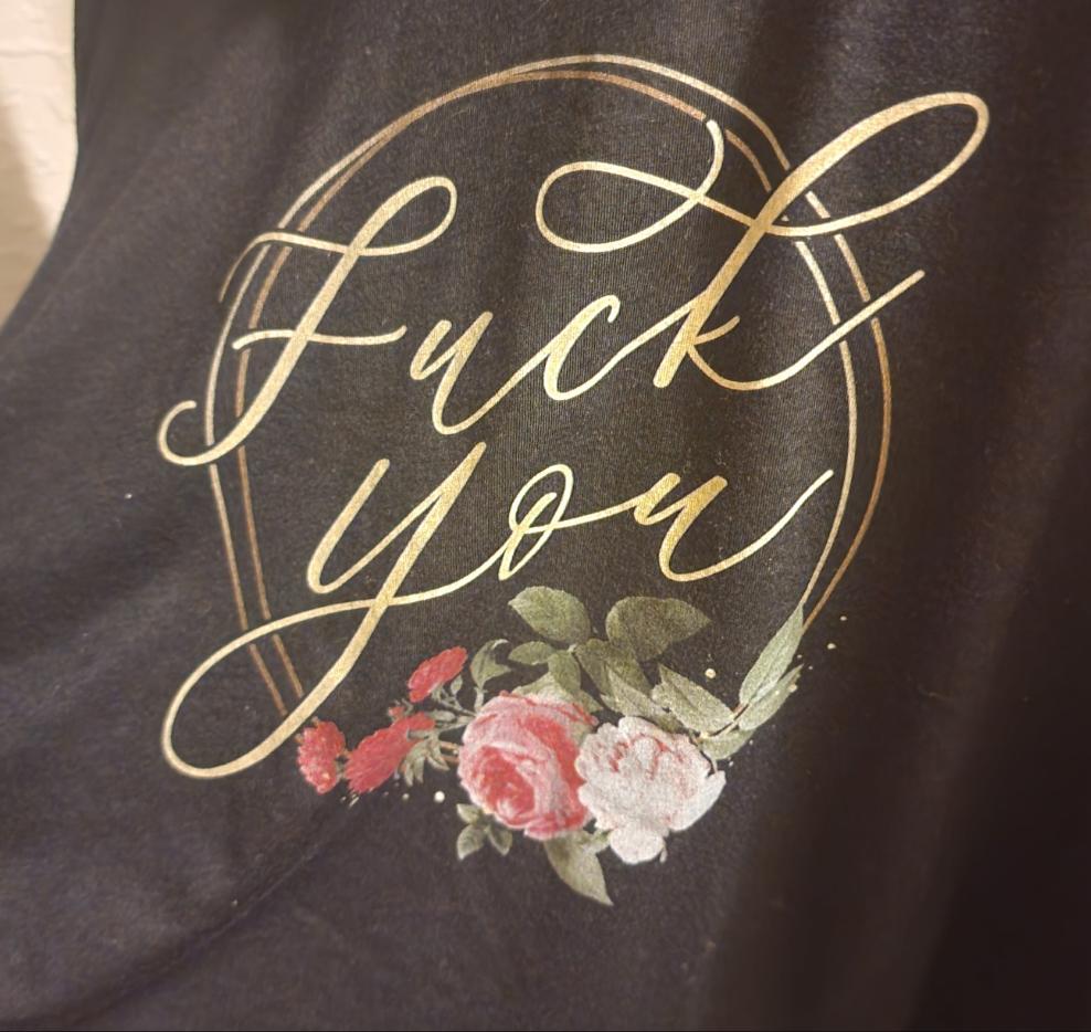 Fuck You- Womens long sleeve crop top