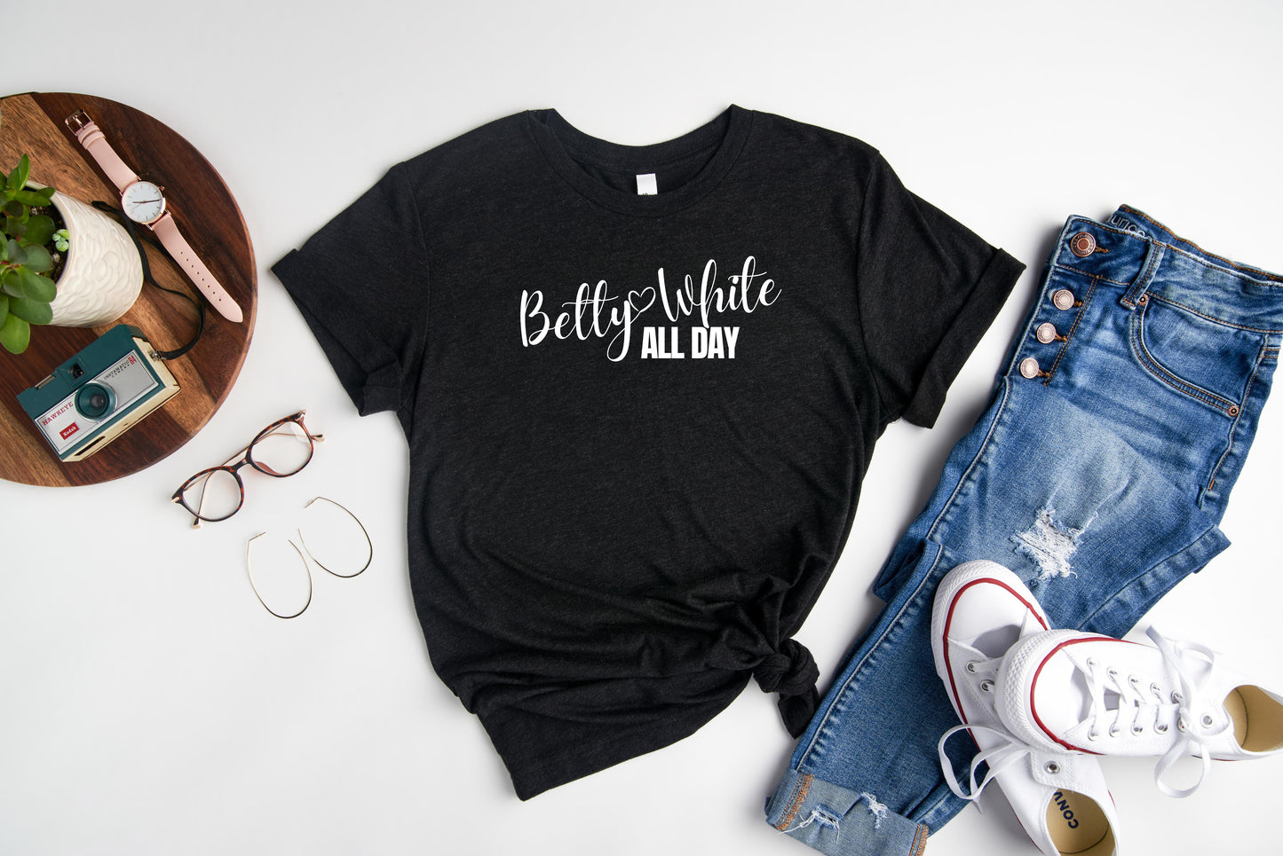 Betty White All day- Tshirt