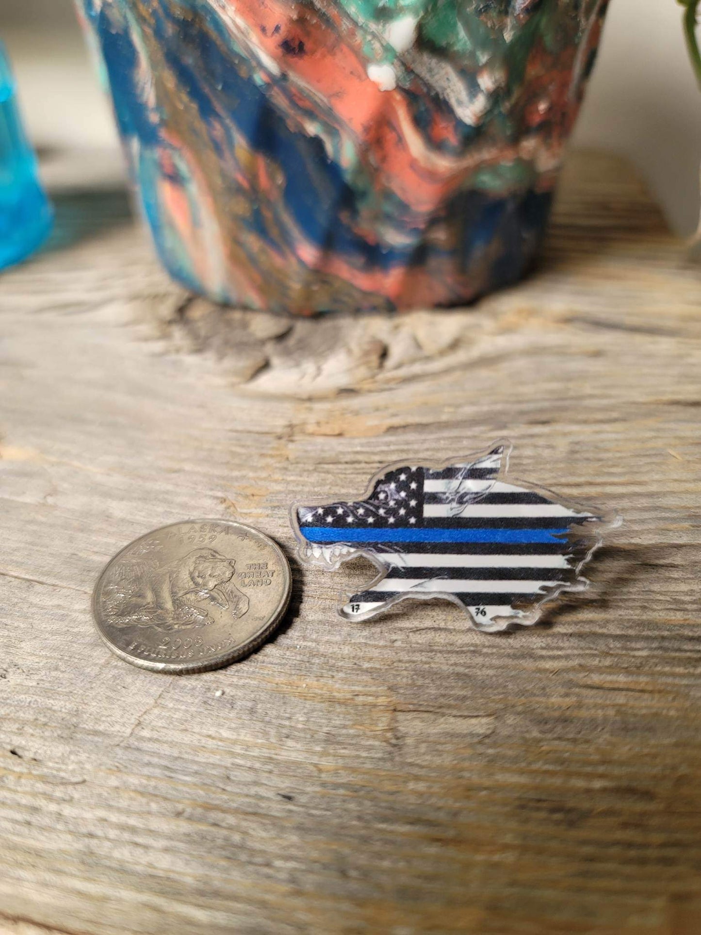 Stand with the Blue- 1.5in pin